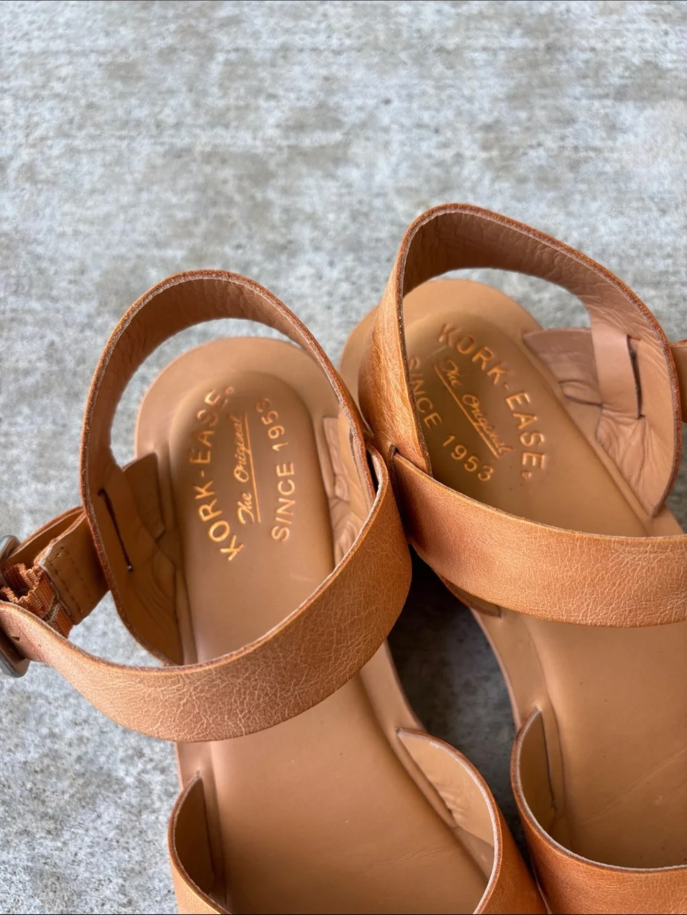 Kork-Ease Myrna 2.0 Golden Sand Leather Cork Wedge Sandals